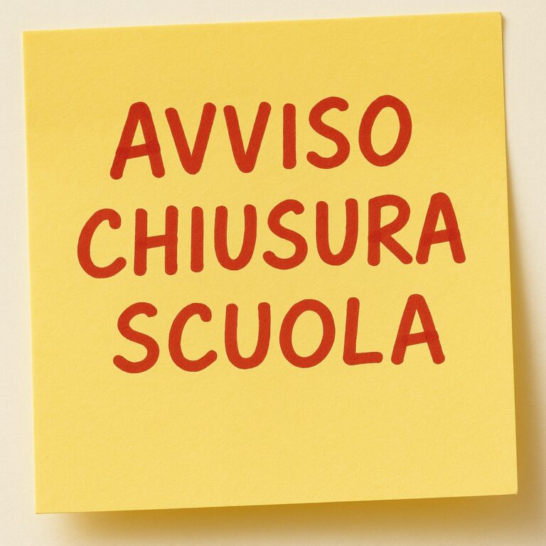 Avviso chiusura scuola 31 ottobre 2025