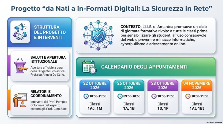 Seminari di formazione digitale “da Nati a in-Formati Digitali: la Sicurezza in rete”